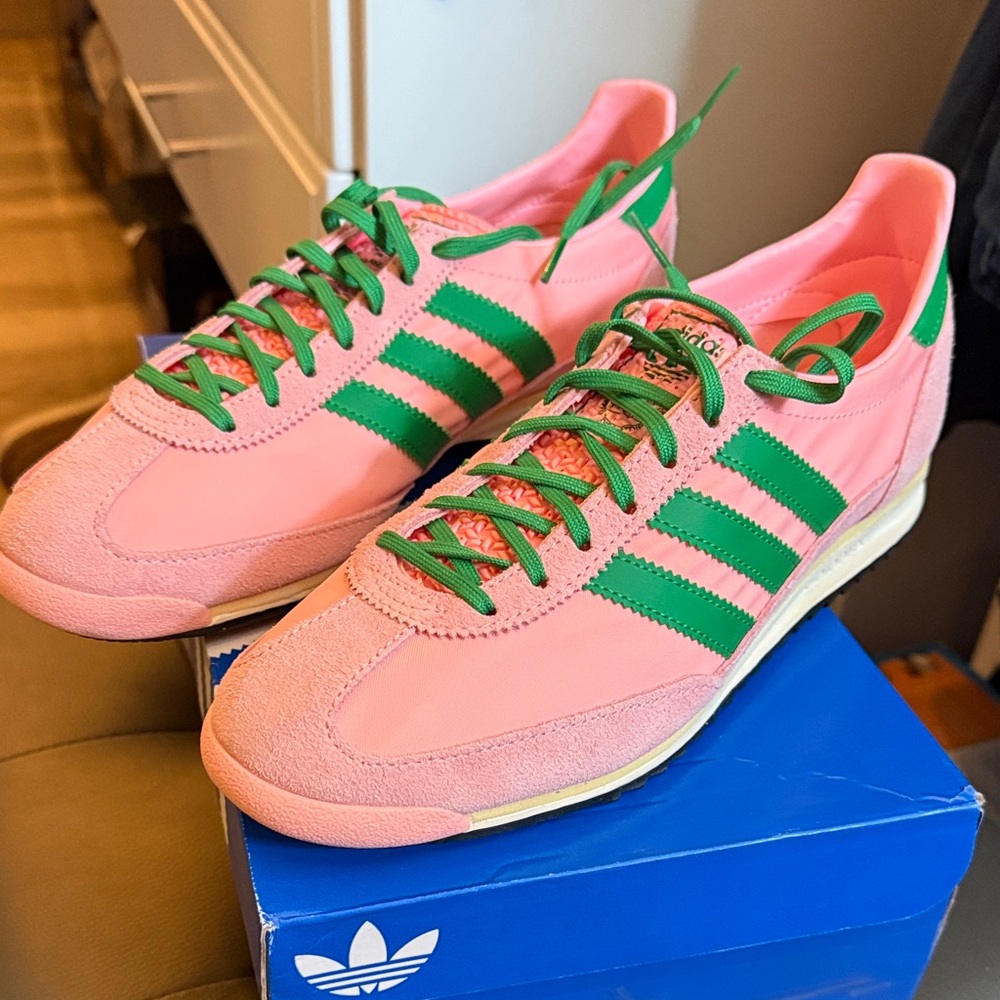 adidas Pink and Green Retro Women's Sneakers
